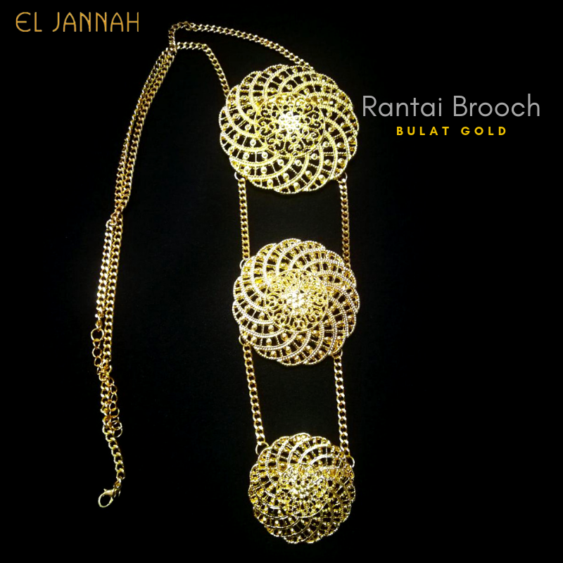 RANTAI BROOCH Bulat Gold